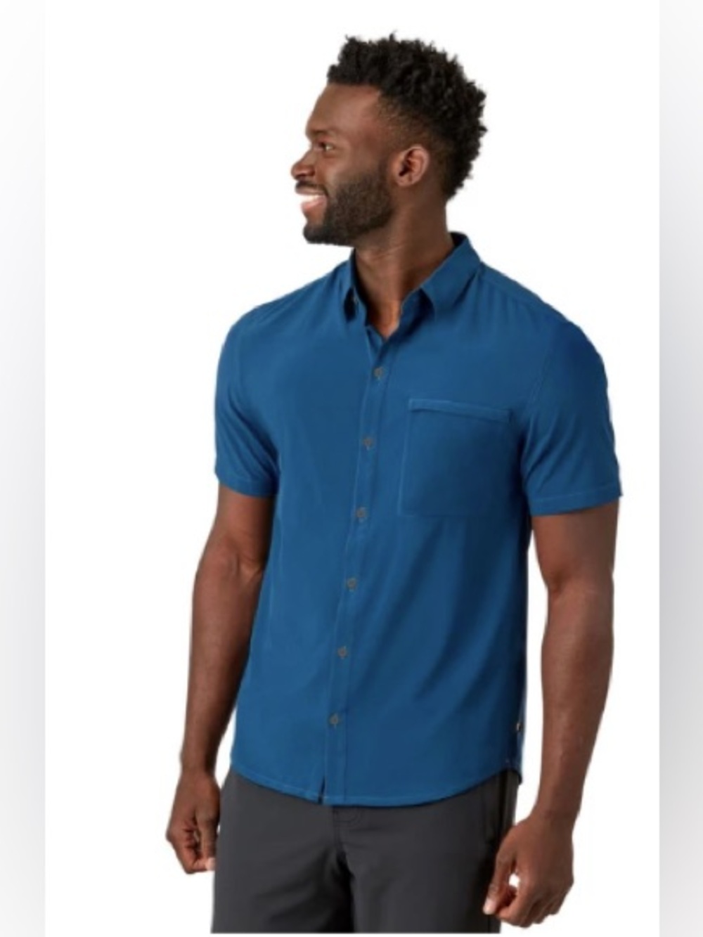 COTOPAXI Men’s Cambio Button Up Shirt in Indigo Small